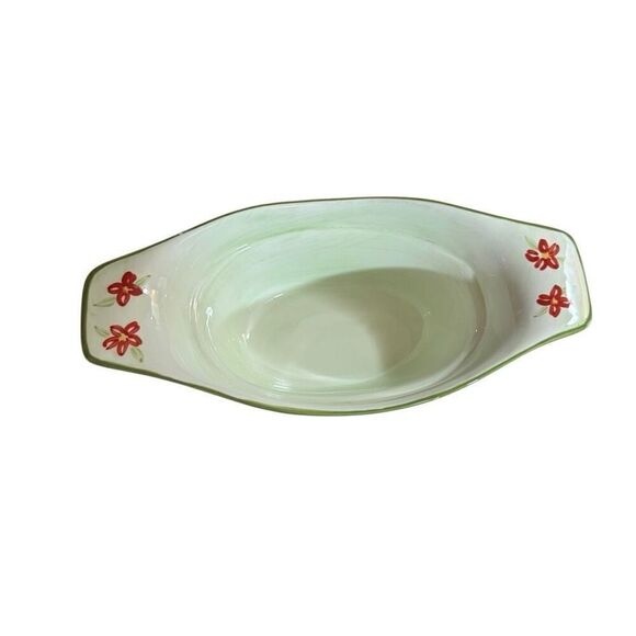 Pfaltzgraff Daybreak Gravy Server with Ladle Yellow Green Red Floral Gravy Boat - Picture 5 of 10